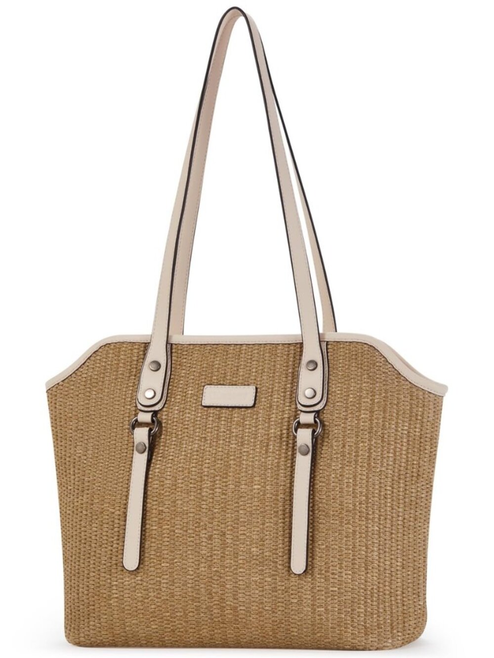 Tote Bag for Women,Large Capacity Straw&Vegan Leather Tote Purses for